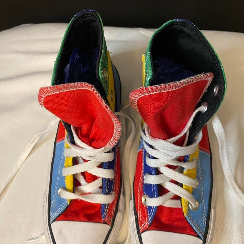 Converse Multi Color Patchwork Trainers - Picture 2 of 5